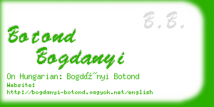 botond bogdanyi business card
